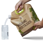 Túi vòi phun giấy kraft 2.5L nhựa vòng kéo tay cầm tiêu chuẩn thực phẩm đứng lên túi vòi cho các sản phẩm lỏng